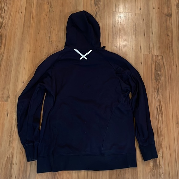 Navy blue adidas HU pullover hoodie - Picture 3 of 3